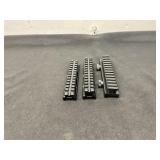 Three AR Flat Top Picatinny Risers