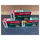 Three Boxes of Sellier & Bellot 9mm Luger Ammuniti