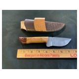 Damascus Steel Knife with Wooden Handle