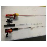 Three Fishing Rods with Reels