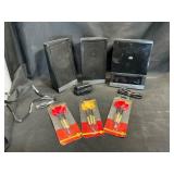 Stereo System with Speakers and Darts