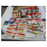 Fishing Tackle Including Hooks and Floats