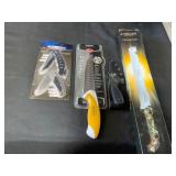 Knife Lot with Folding Knives and Machete