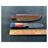 Damascus Steel Knife with Resin Handle