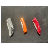 Three Folding Knives