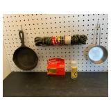 Camping Gear with Cast Iron Skillet