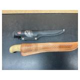 Two Fillet Knives with Sheaths