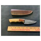 Damascus Steel Knife with Wooden Handle