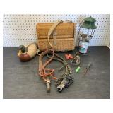 Hunting Gear with Lantern and Decoy