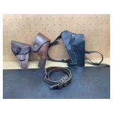 Three Military Holsters And One Sling