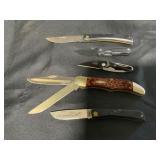 Five Folding Pocket Knives