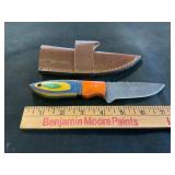 Damascus Steel Knife with Wooden Handle