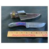 Damascus Steel Knife with Wooden Handle