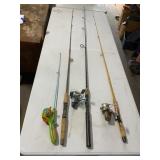 Four Assorted Fishing Rods