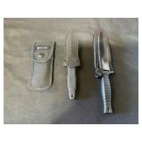 Three Knives with Sheaths