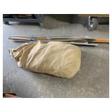 Canvas Tent and Metal Frame Poles