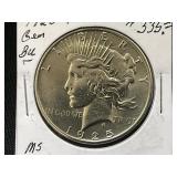 1925-P Peace Silver Dollar