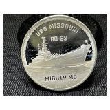 2022 Niue Silver USS Missouri Coin