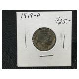 1919-P Buffalo Nickel in Holder