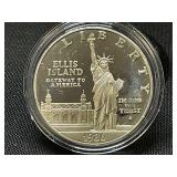 1986 Ellis Island Silver Dollar