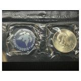 1972 Blue Silver Ike Dollar Uncirculated