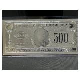 Silver Replica $500 Bill McKinley