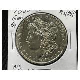 1882-S Morgan Silver Dollar, MS 64