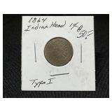1864 Indian Head 1 Cent Coin Type I