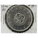 1964 Canadian Silver Dollar Coin