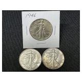 1946 and 1947 Walking Liberty Half Dollars