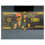 Gold-Plated $1000 Novelty Bill