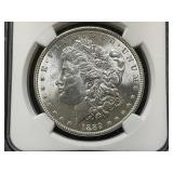1889-P Morgan Silver Dollar, MS 62