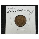 1906 Indian Head Penny in Holder