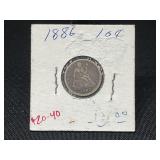 1886 Seated Liberty Dime