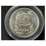 1 Troy Ounce Merry Christmas Silver Round