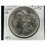 1890-P Morgan Silver Dollar MS64