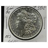 1890-S Morgan Silver Dollar MS 64-65