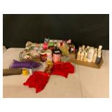 Craft Supplies Lot with Ribbon and Paint