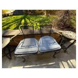 Metal Patio Loveseat and Side Table
