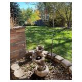 Metal Hook with Concrete Fountain