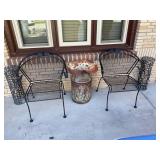 2 Iron Chairs, 2 Side Tables, and Milk Jug Chair