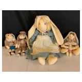 Fabric Bunny Dolls