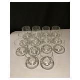 16 Clear Glass Tumblers