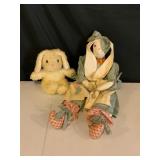 Cloth and Plush Bunny Dolls