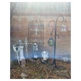 Metal Garden Stand with Decor Items