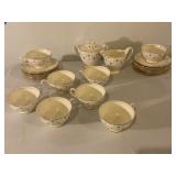 Crown Staffordshire Fine Bone China Tea Set