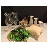 Home Decor Lot with Glass and Ceramic Items