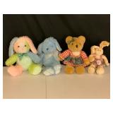 Plush Bunny and Bear Toys
