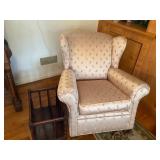 Antique Rocker and Magazine Rack