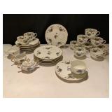 12 Sets of Floral Porcelain Tea Ware